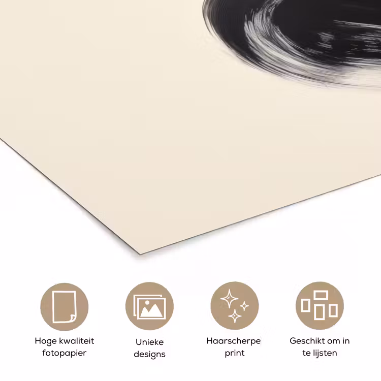 Poster - Strepen - Zwart - Abstract — 5
