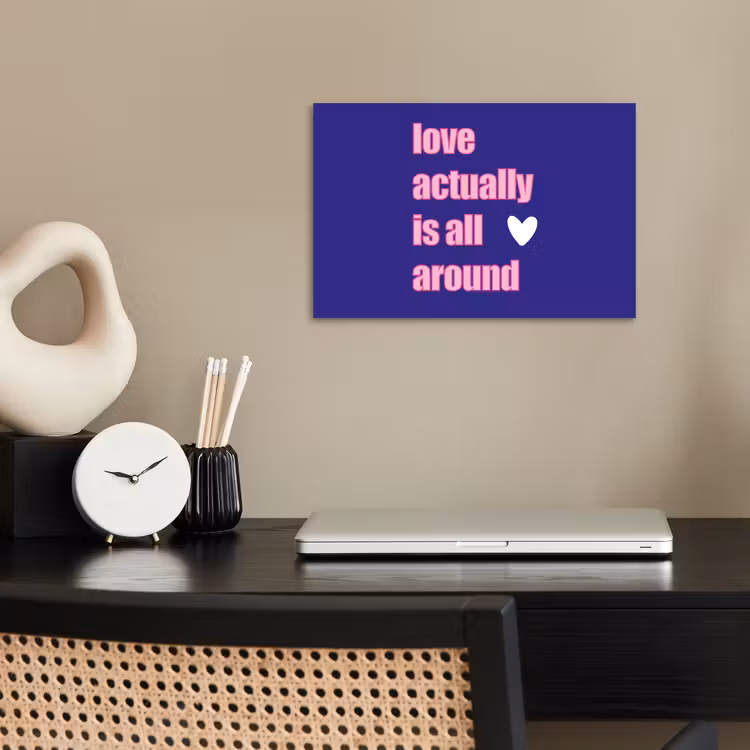 Poster - Tekst - Valentijn - Love - Blauw — 2