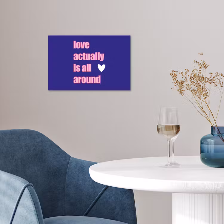 Poster - Tekst - Valentijn - Love - Blauw — 4