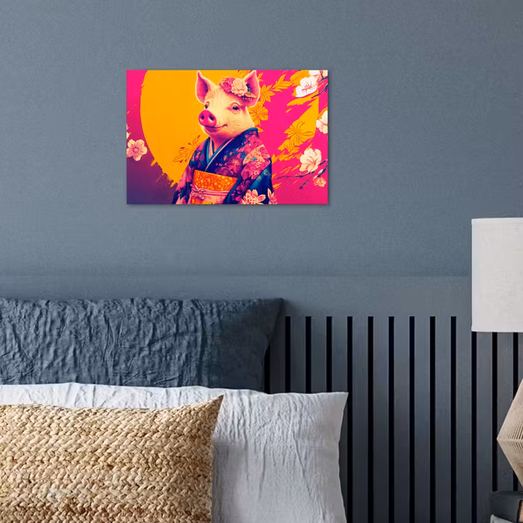 Poster - Varken - Bloemkroon - Kimono - Abstract — 3