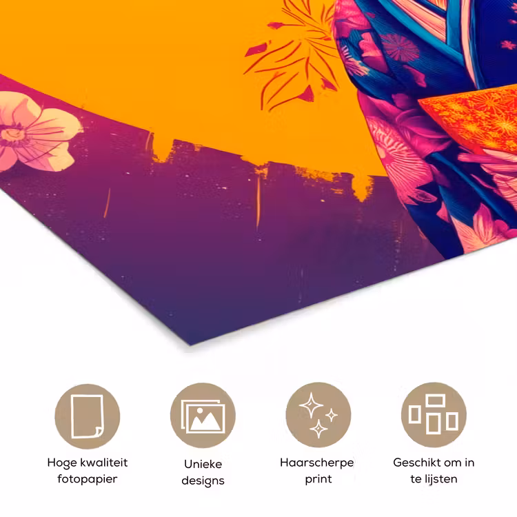 Poster - Varken - Bloemkroon - Kimono - Abstract — 5
