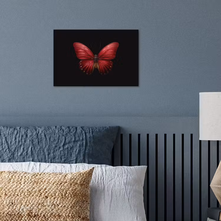 Poster - Vlinder - Rood - Minimalistisch — 3