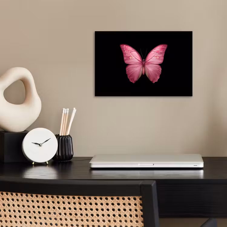 Poster - Vlinder - roze - Elegant — 2