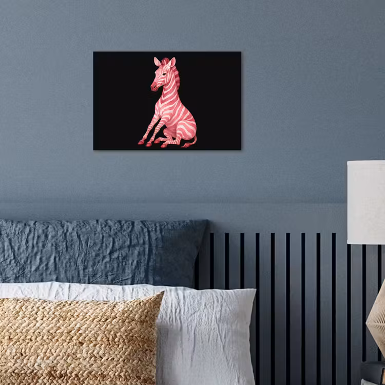 Poster - Zebra - Roze - Gestreept — 3