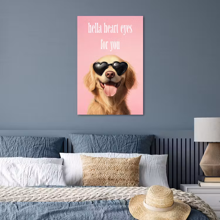 Poster - Zonnebril - Hartjes - Hond - Valentijn — 3