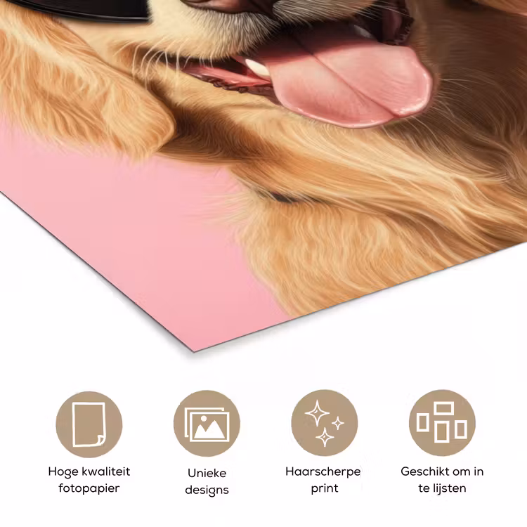 Poster - Zonnebril - Hartjes - Hond - Valentijn — 5