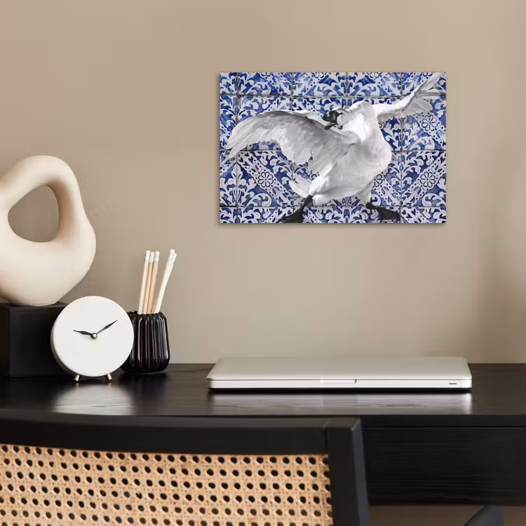 Poster - Zwaan - Kunst - Delfts blauw - Schilderij - Oude meesters — 2