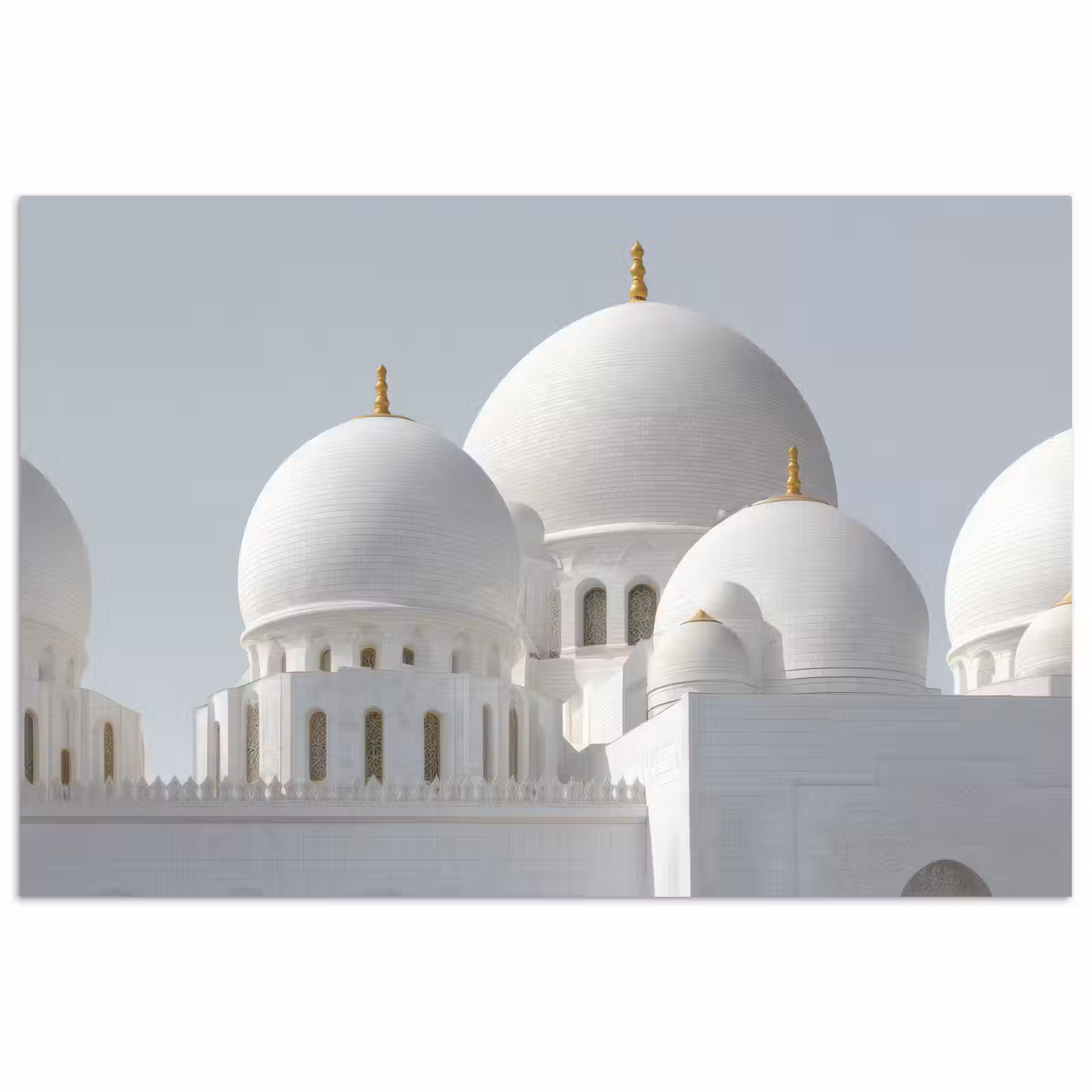 Poster - Witte koepels - Helderblauwe lucht - Islamitisch — 1