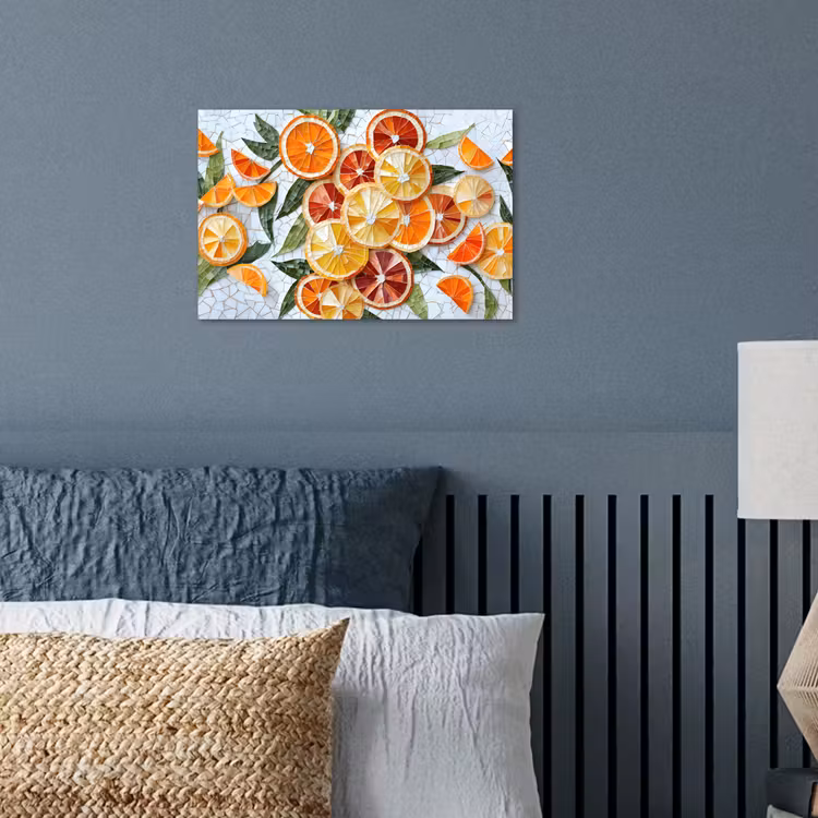 Poster - Schijfjes - Fruit - Oranje - Mozaïek — 3