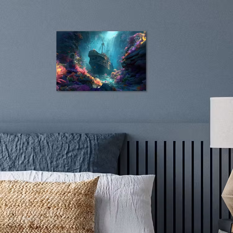 Poster - Schip - Hout - Koraalriffen - Zonlicht — 3