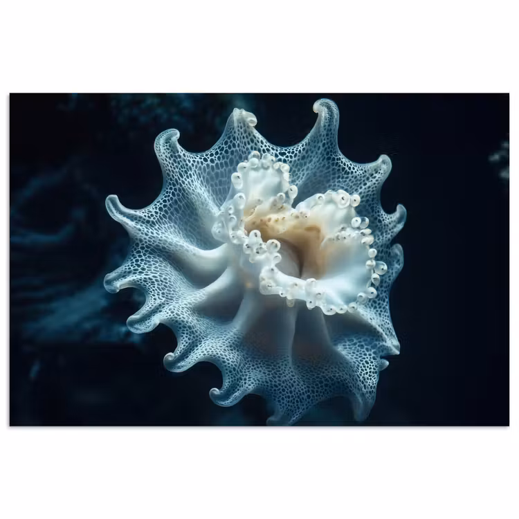 Poster - Zeewezen - Wit - Golven - Water — 1