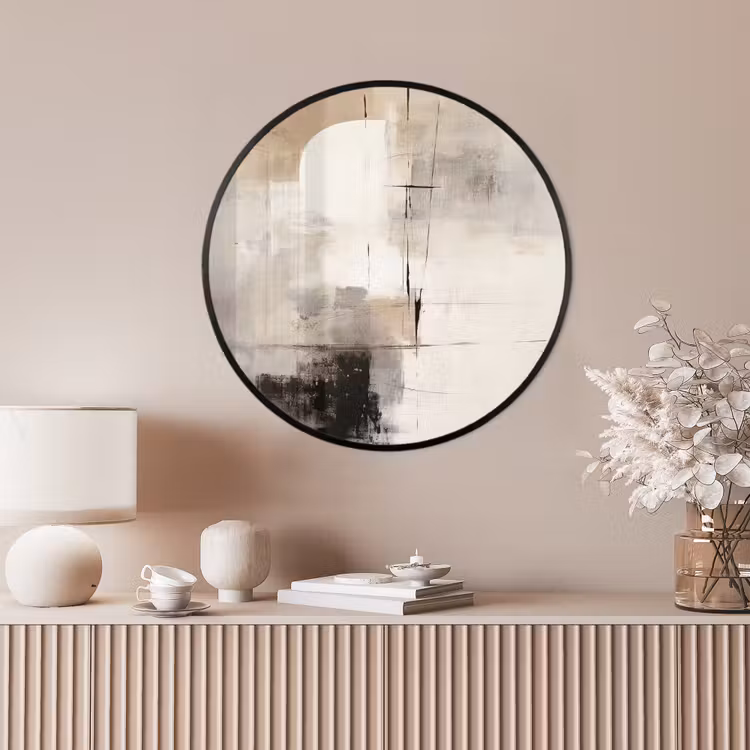 Ronde fotolijst - Abstract - Kunst - Grijs — 4