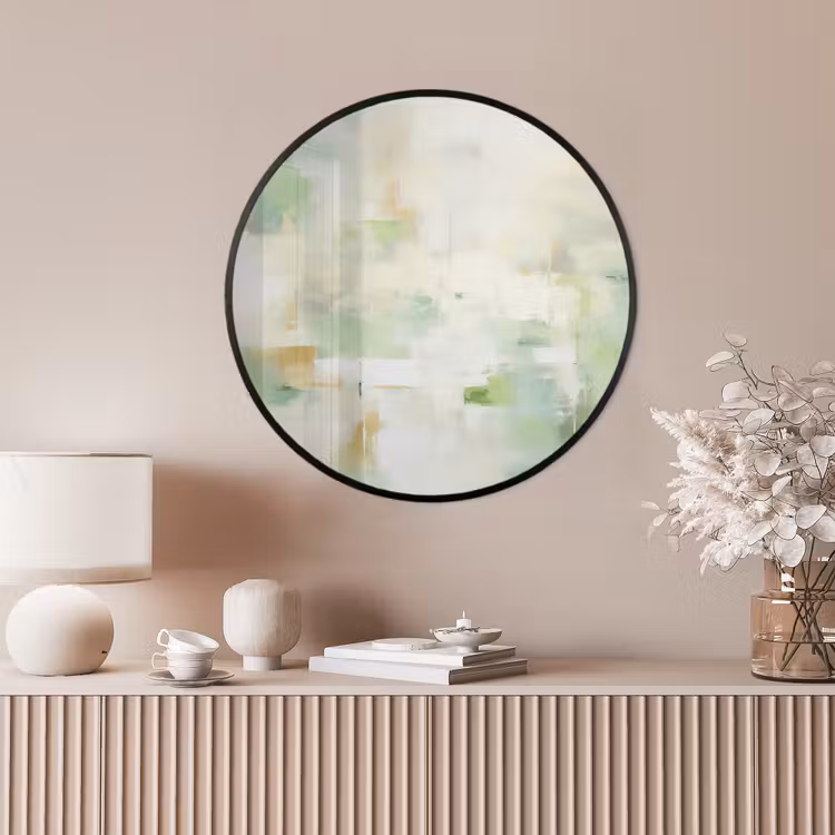Ronde fotolijst - Abstract - Kunst - Wit - Groen - Modern — 4