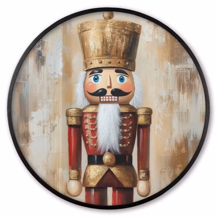 Ronde fotolijst - Kerst - Poppetje - Abstract — 1
