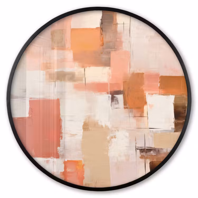 Ronde fotolijst - Kunst - Roze - Abstract — 1