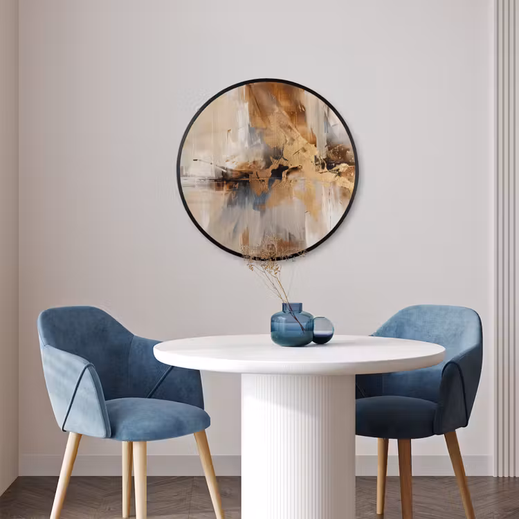 Ronde fotolijst - Modern - Bruin - Abstract - Beige — 3
