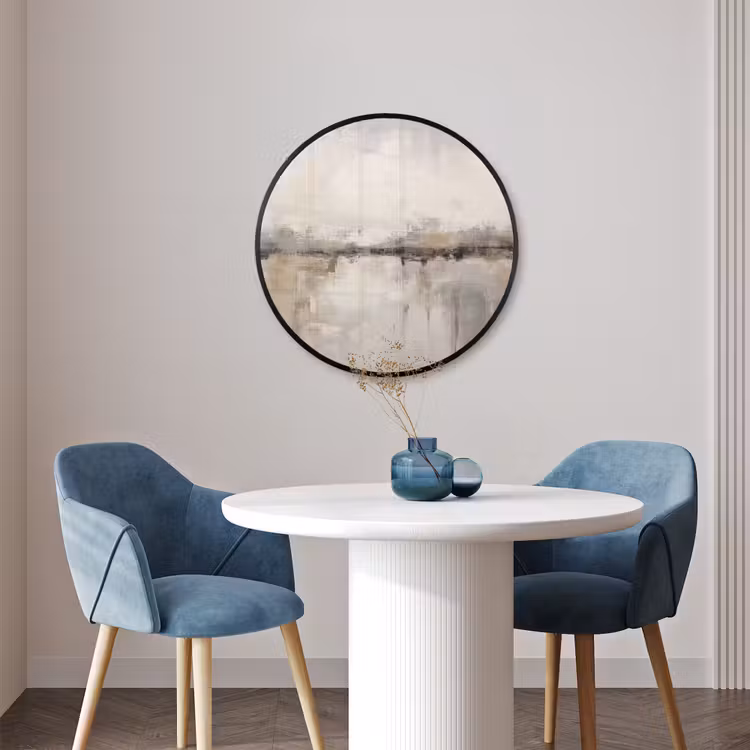 Ronde fotolijst - Moderne kunst - Abstract - Beige — 3