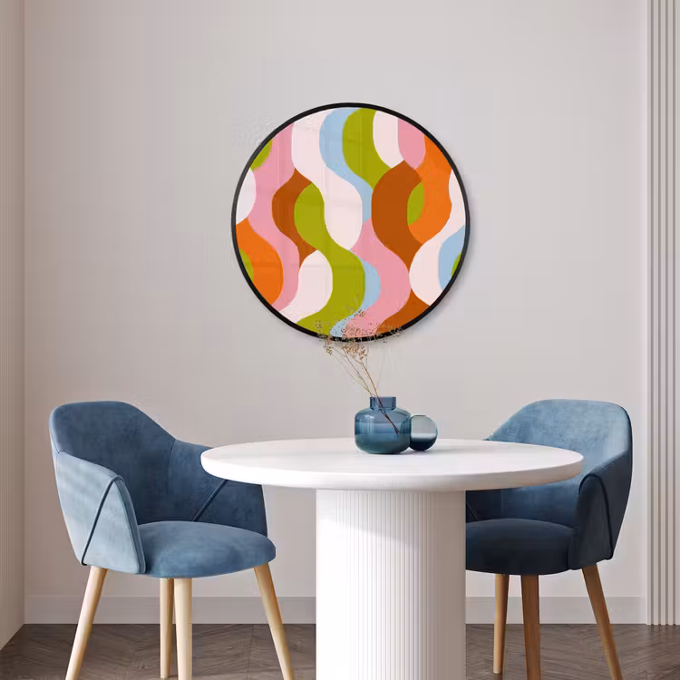 Ronde fotolijst - Abstract - Vormen - Roze — 3