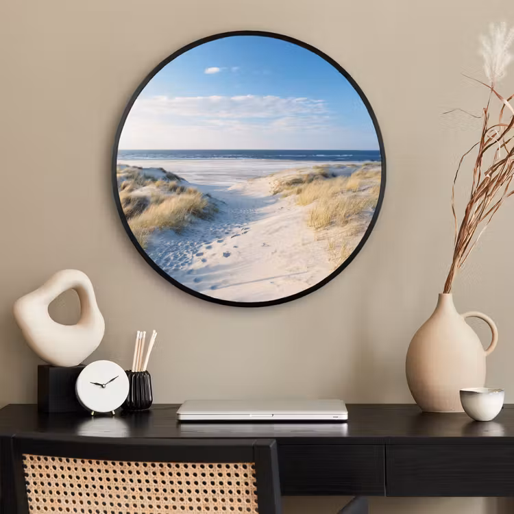Ronde fotolijst - Duin - Meeuw - Strand - Zee - Zon — 2