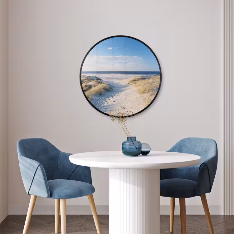 Ronde fotolijst - Duin - Meeuw - Strand - Zee - Zon — 3