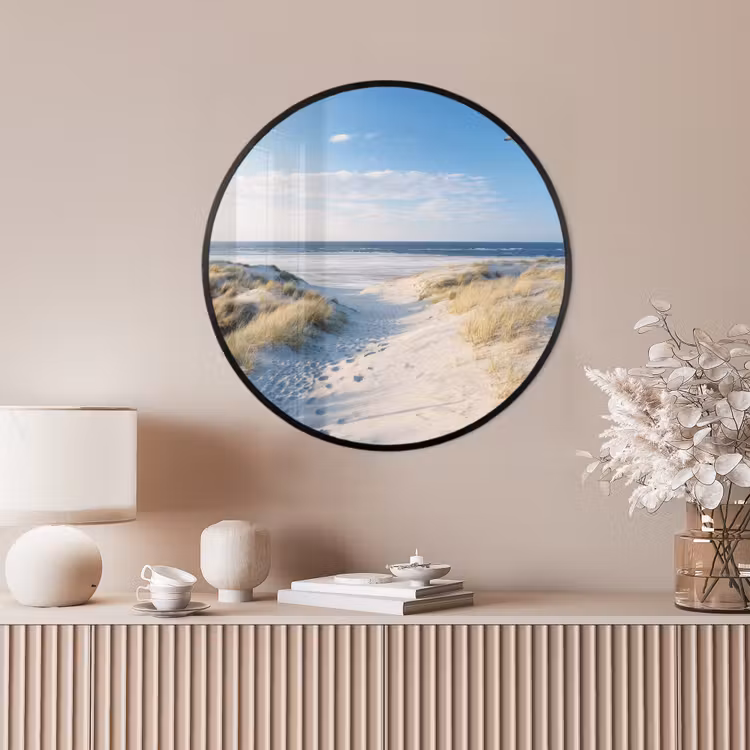 Ronde fotolijst - Duin - Meeuw - Strand - Zee - Zon — 4