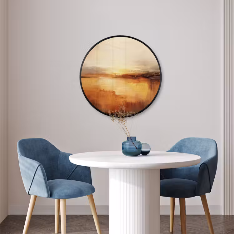 Ronde fotolijst - Abstract - Bruin - Modern - Herfst kleuren — 3