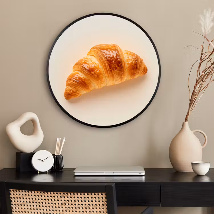 Ronde fotolijst - Croissant - Brood - Beige — 2