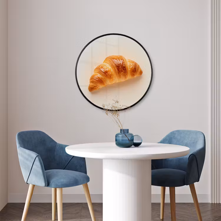 Ronde fotolijst - Croissant - Brood - Beige — 3