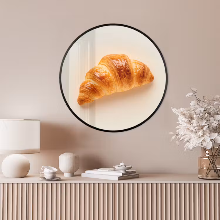 Ronde fotolijst - Croissant - Brood - Beige — 4