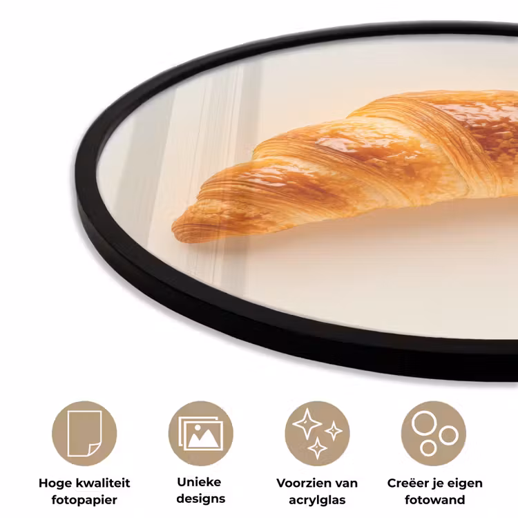 Ronde fotolijst - Croissant - Brood - Beige — 5