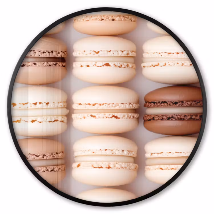 Ronde fotolijst - Macarons - Beige - Bruin — 1