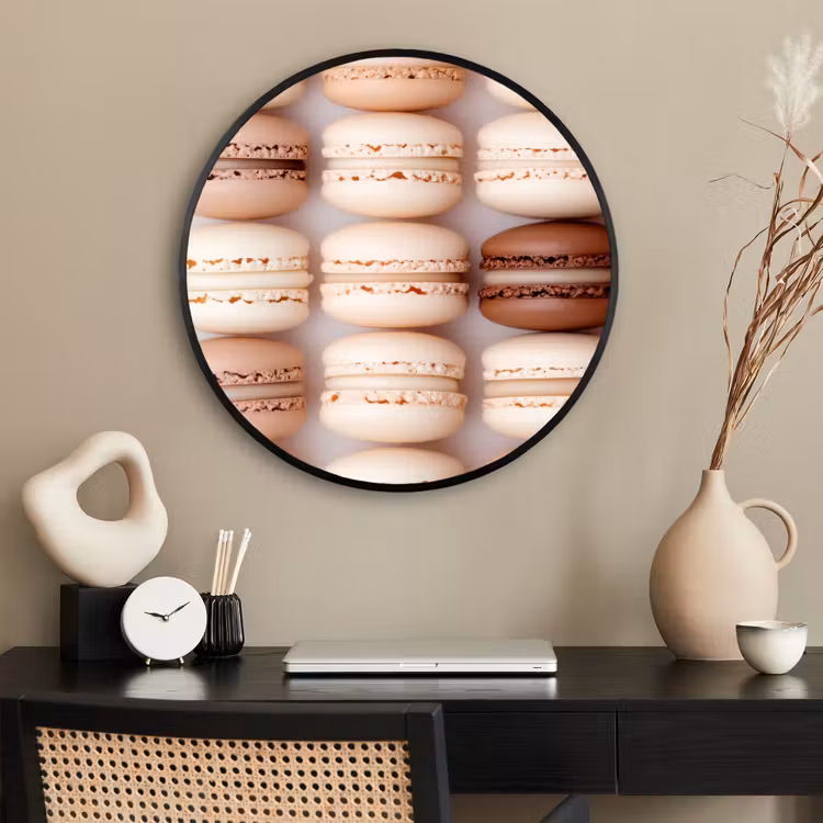 Ronde fotolijst - Macarons - Beige - Bruin — 2