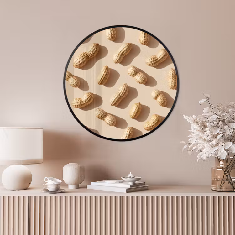 Ronde fotolijst - Pinda's - Patroon - Beige — 4