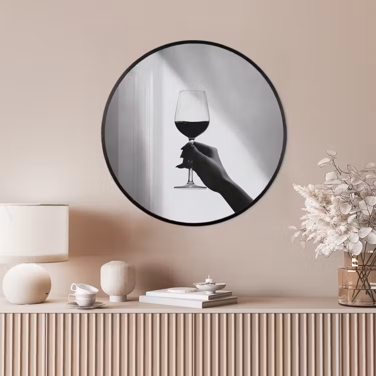 Ronde fotolijst - Lichtinval - Wijn - Rood - Glas — 4