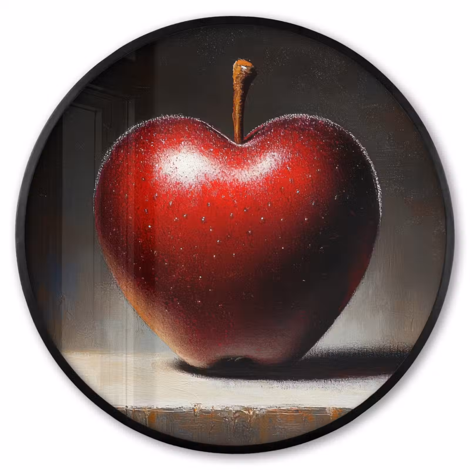 Ronde fotolijst - Apple - Hart - Rood — 1