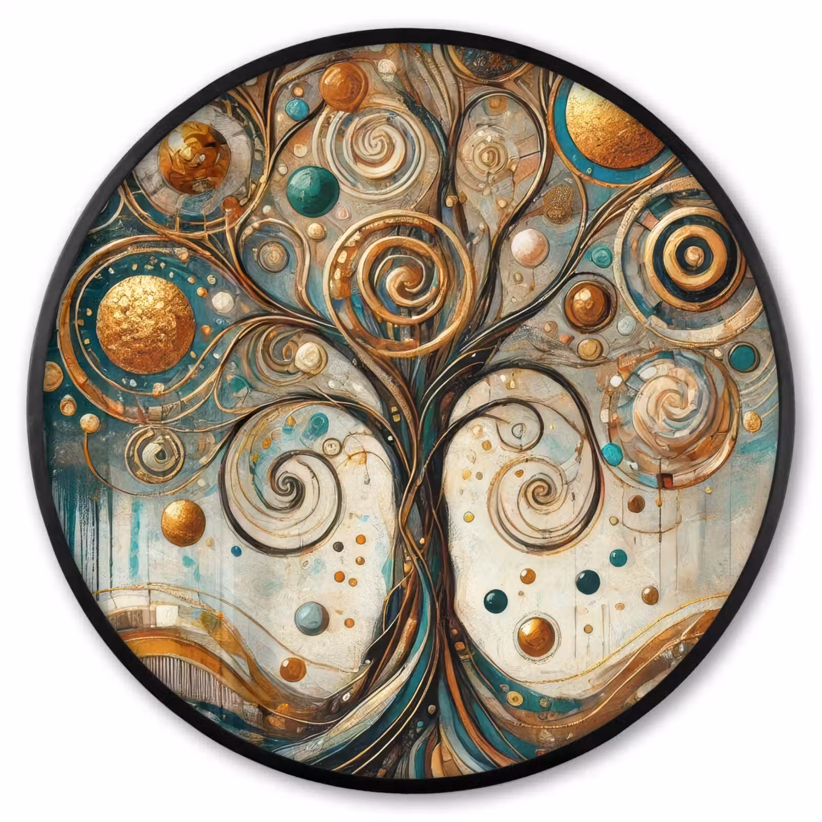 Ronde fotolijst - Levensboom - Boom - Abstract - Modern — 1