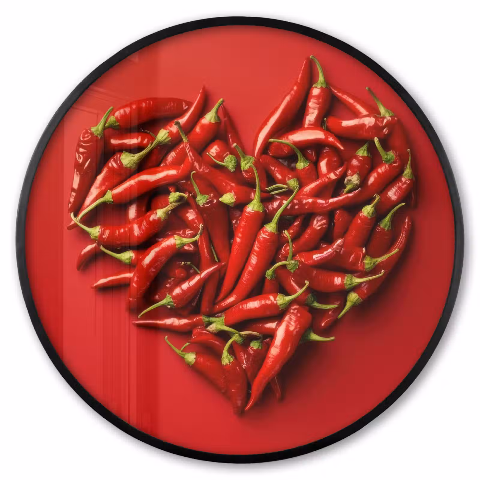 Ronde fotolijst - Pepers - Rood - Hart — 1