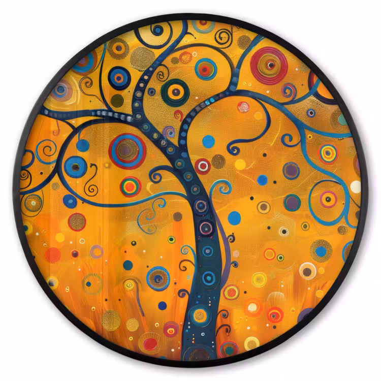 Ronde fotolijst - Abstract - Boom - Levensboom - Modern — 1