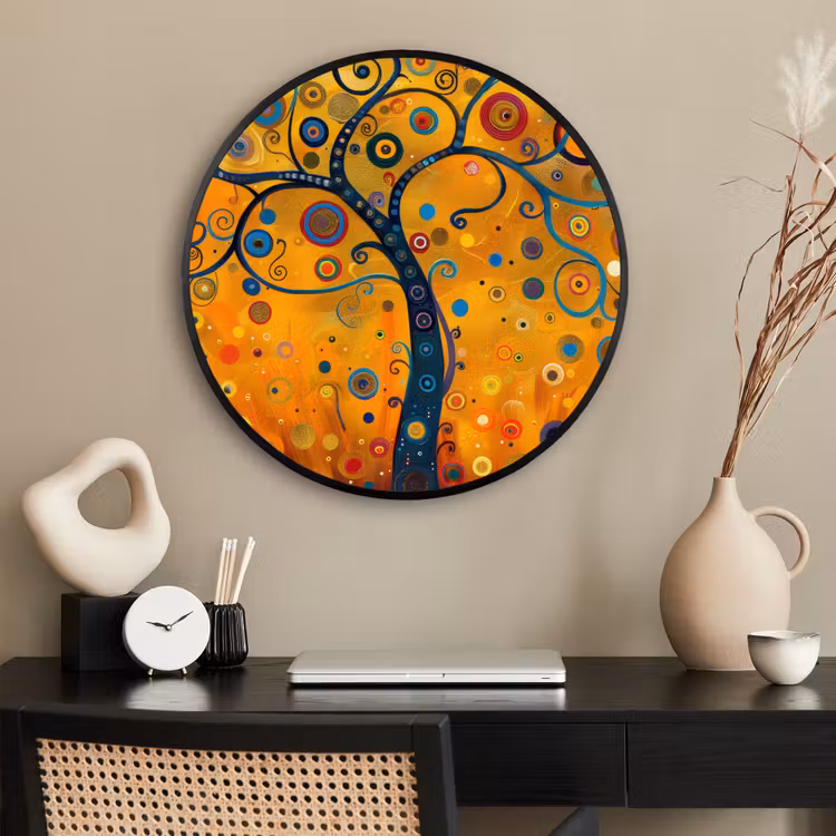 Ronde fotolijst - Abstract - Boom - Levensboom - Modern — 2