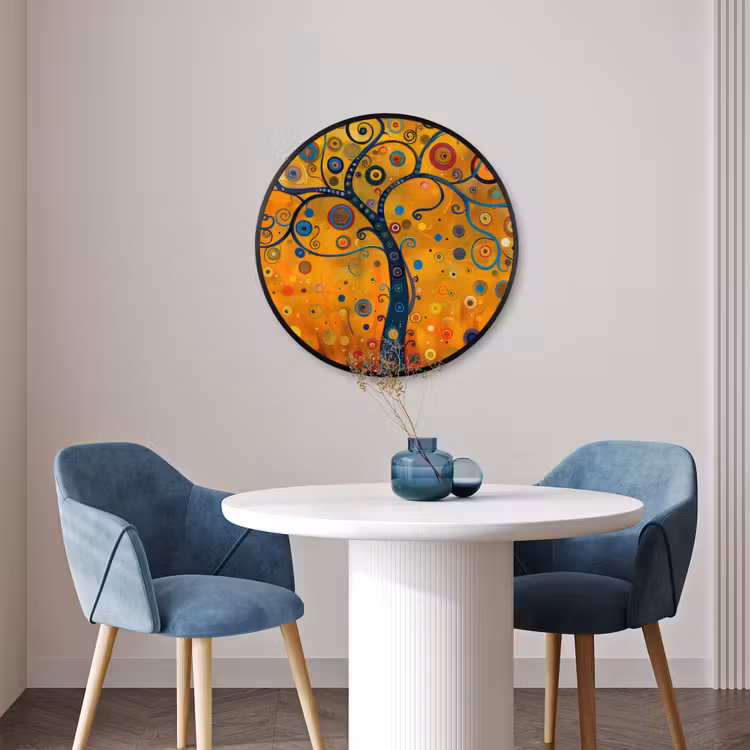 Ronde fotolijst - Abstract - Boom - Levensboom - Modern — 3