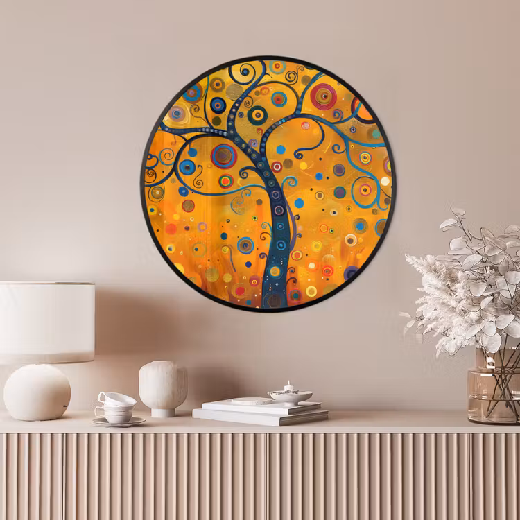Ronde fotolijst - Abstract - Boom - Levensboom - Modern — 4