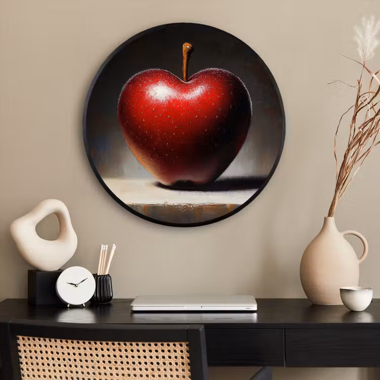 Ronde fotolijst - Apple - Hart - Rood — 2
