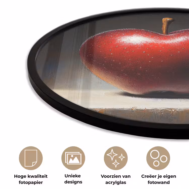 Ronde fotolijst - Apple - Hart - Rood — 5
