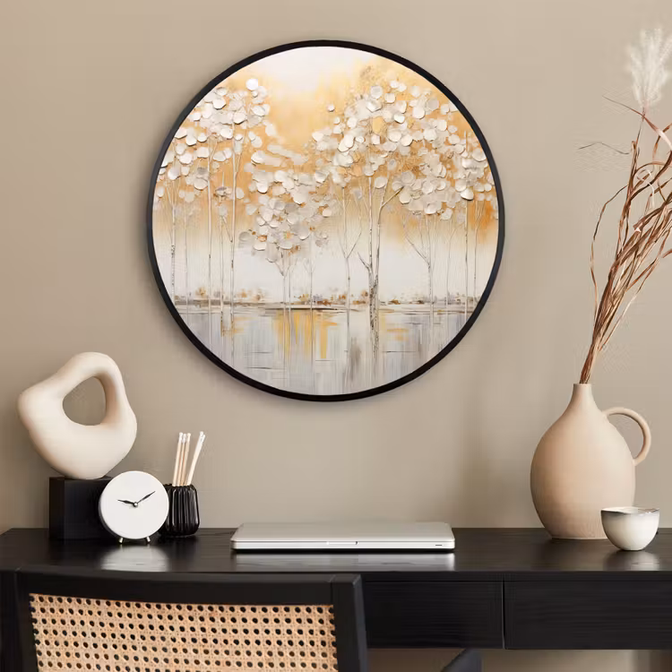 Ronde fotolijst - Bomen - Kunst - Acryl - Natuur — 2