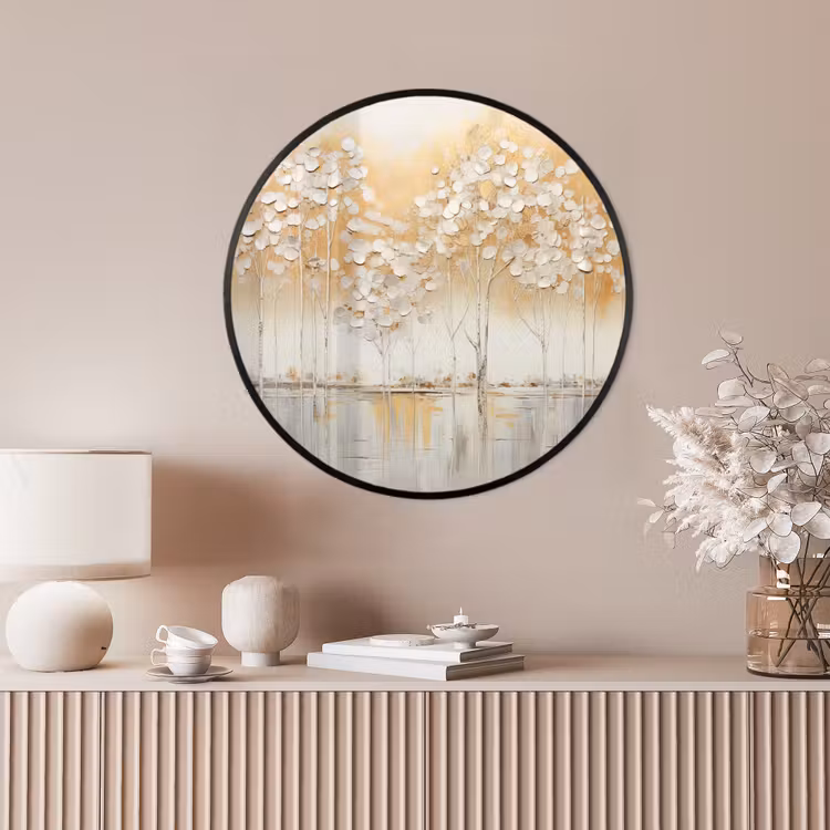 Ronde fotolijst - Bomen - Kunst - Acryl - Natuur — 4