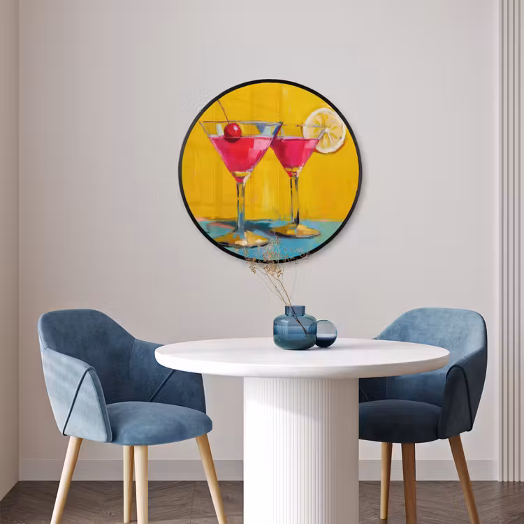 Ronde fotolijst - Glazen - Cocktail - Citroen - Kers — 3