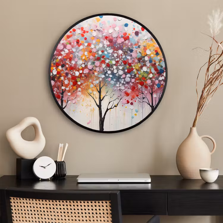 Ronde fotolijst - Kunst - Bomen - Natuur - Acryl — 2