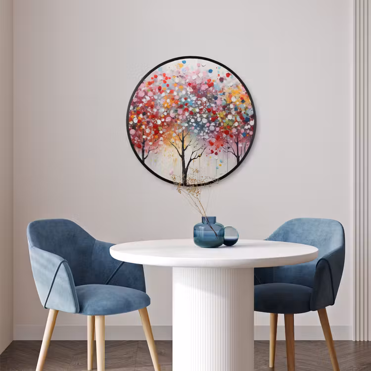 Ronde fotolijst - Kunst - Bomen - Natuur - Acryl — 3