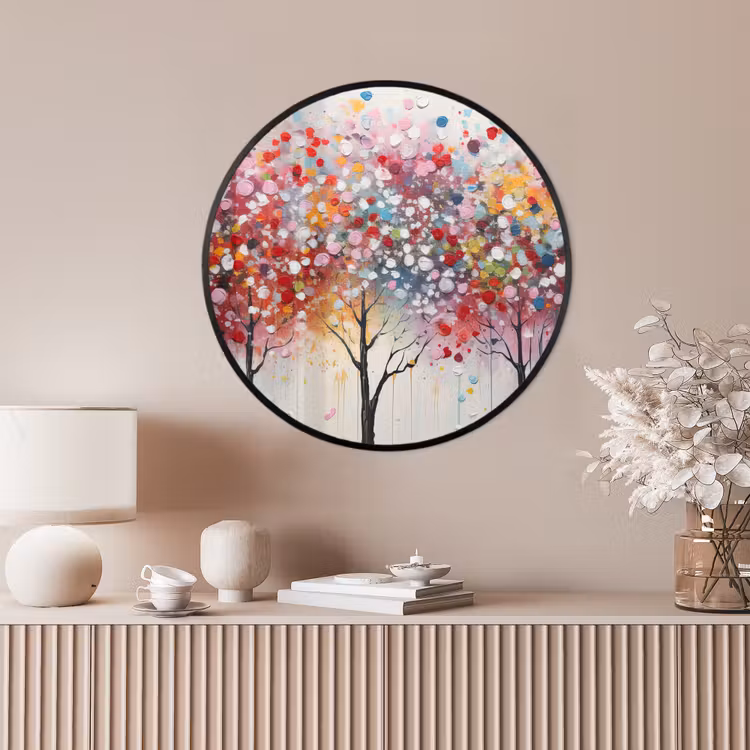 Ronde fotolijst - Kunst - Bomen - Natuur - Acryl — 4