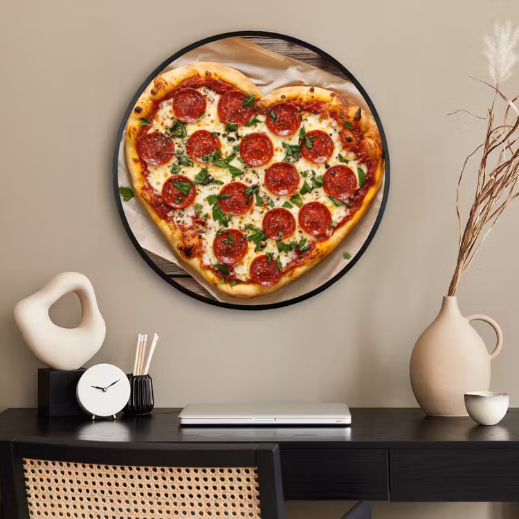 Ronde fotolijst - Pizza - Hart - Pepperoni - Tomaat — 2
